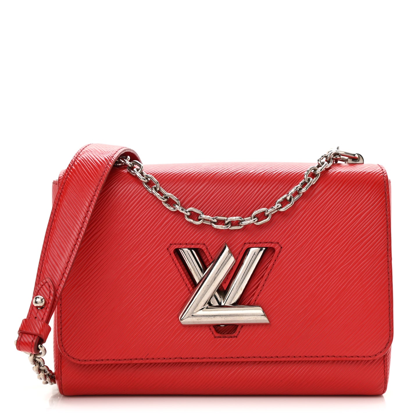 Epi Twist Shoulder Bag MM Coquelicot