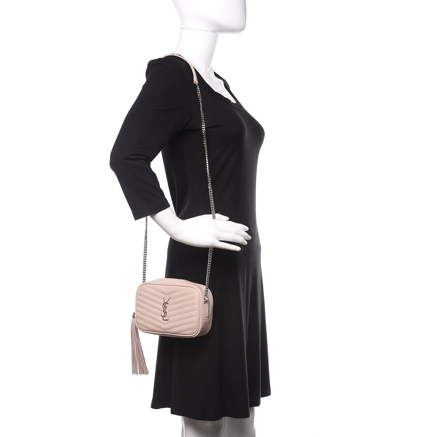 Grain De Poudre Matelasse Monogram Mini Lou Camera Bag Marble Pink
