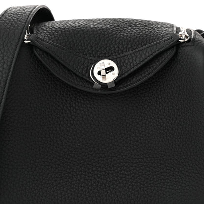 Hermes Taurillon Clemence Mini Lindy 20 Black 8 of 10