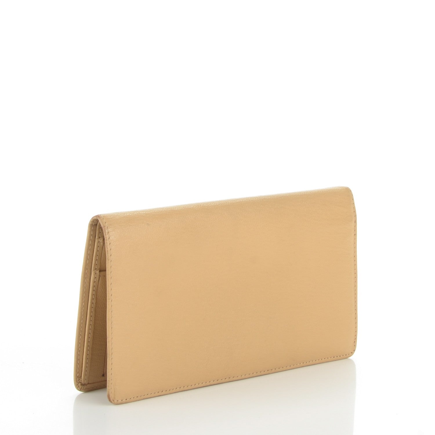 Chanel Goatskin CC Yen Wallet Beige 3 of 11