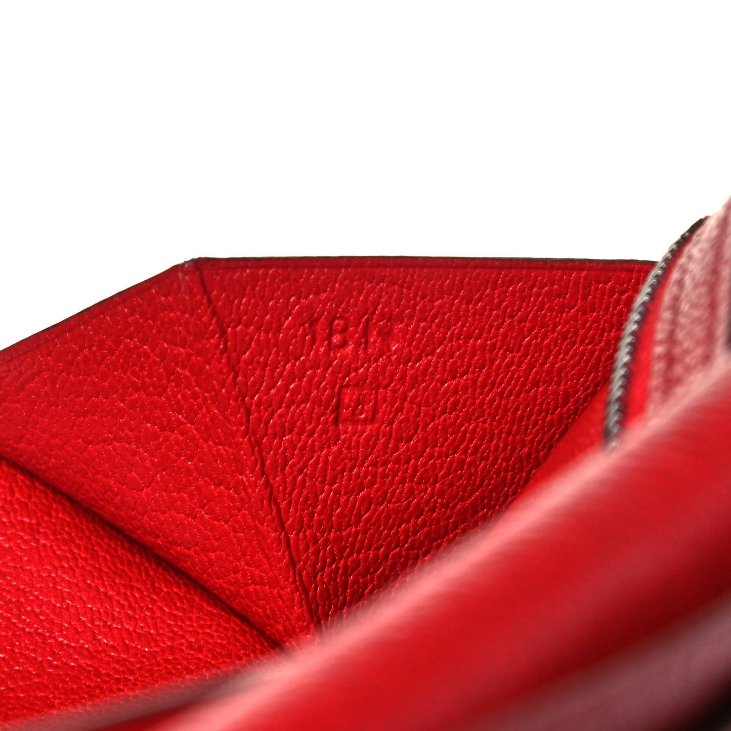 Chevre Mysore Bearn Gusset Wallet Rouge Garance