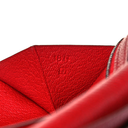 Hermes Chevre Mysore Bearn Gusset Wallet Rouge Garance 7 of 7