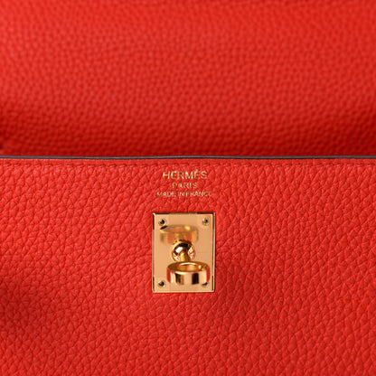 Hermes Togo Kelly Retourne 25 Rouge De Coeur 6 of 9