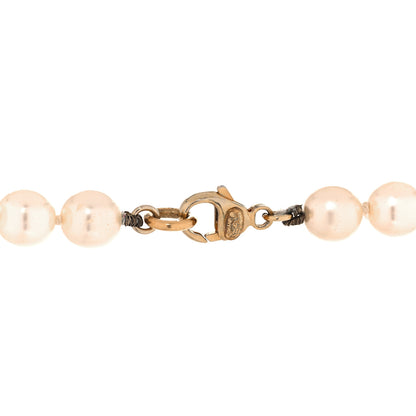 Chanel Crystal Pearl CC Long Necklace Gold 3 of 3