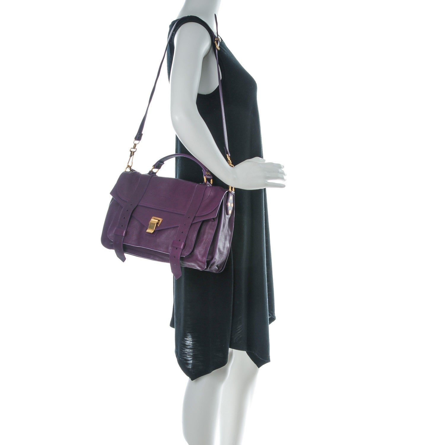 Proenza Schouler Lambskin Medium PS1 Satchel Grape Jam 2 of 7