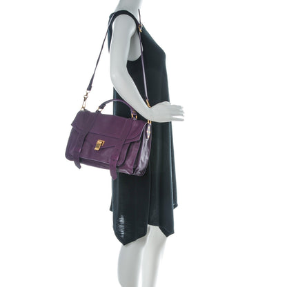 Proenza Schouler Lambskin Medium PS1 Satchel Grape Jam 2 of 7