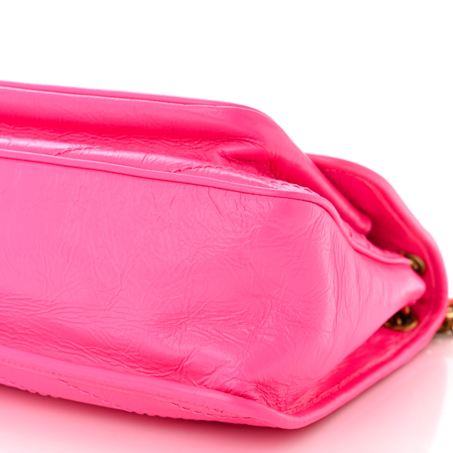 Saint Laurent Crinkled Calfskin Matelasse Monogram Medium Niki Chain Satchel Rose Glow 10 of 10