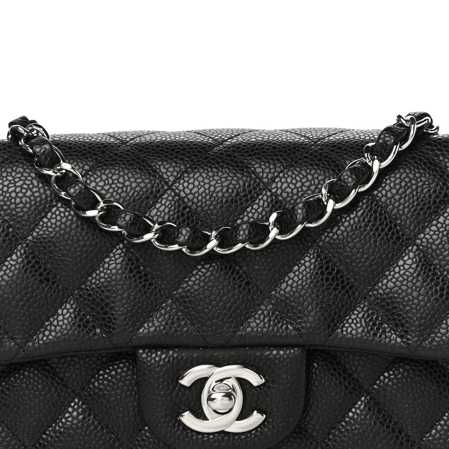 Chanel Caviar Quilted Mini Rectangular Flap Black 8 of 12