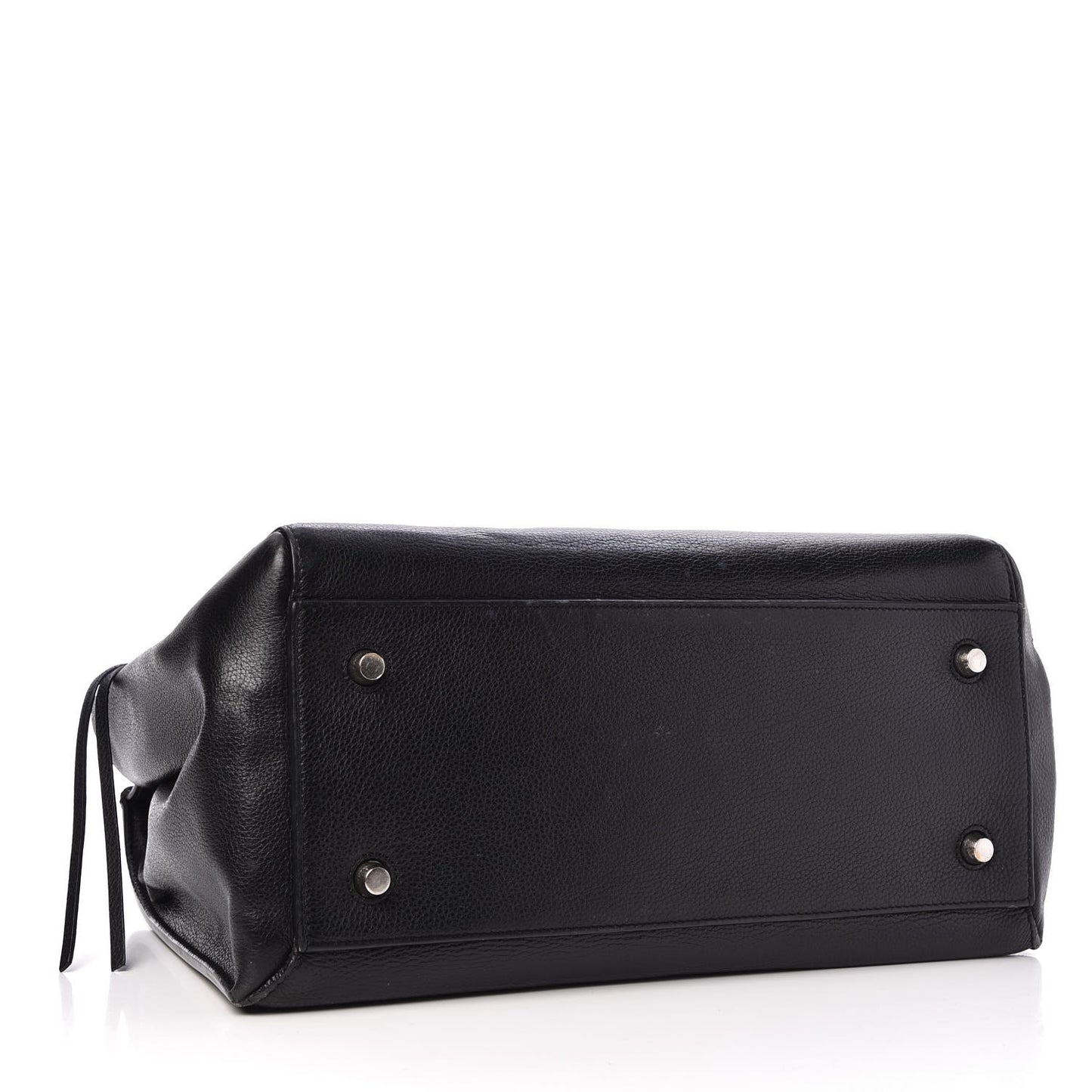 Supple Calfskin Medium Edge Shoulder Bag Black