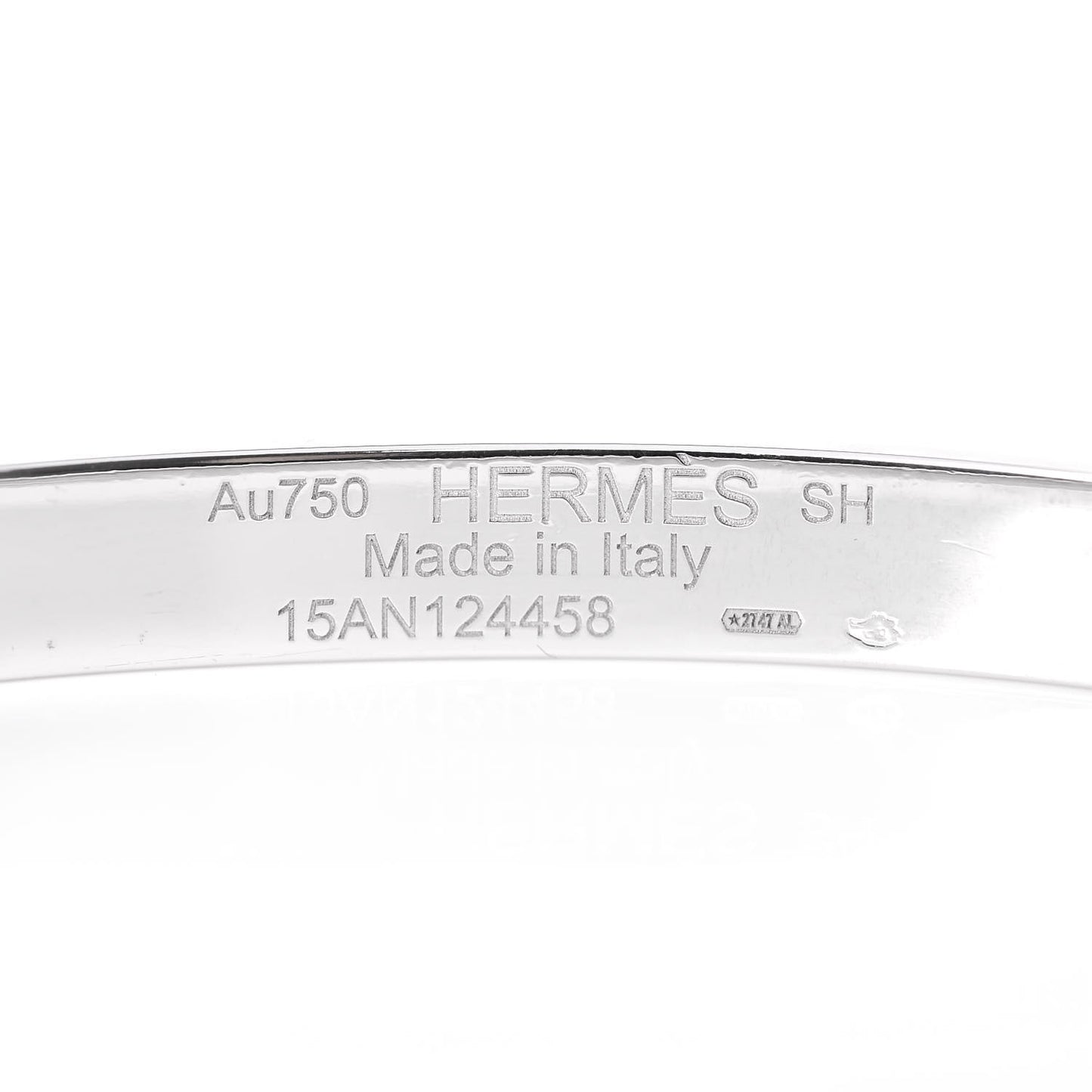 18K White Gold Diamond PM H D'Ancre Bracelet SH