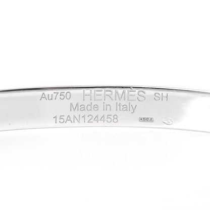 Hermes 18K White Gold Diamond PM H D'Ancre Bracelet SH 4 of 4