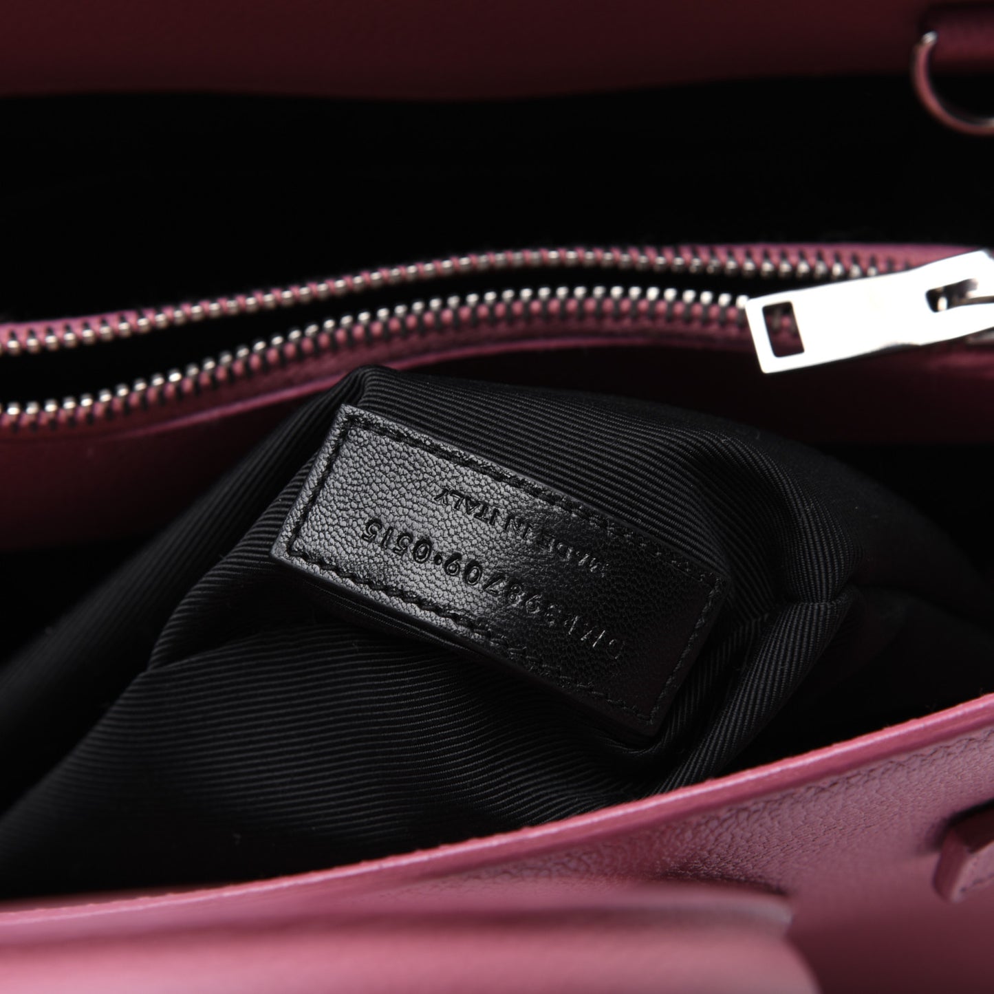 Grained Calfskin Small Sac De Jour Dark Rose