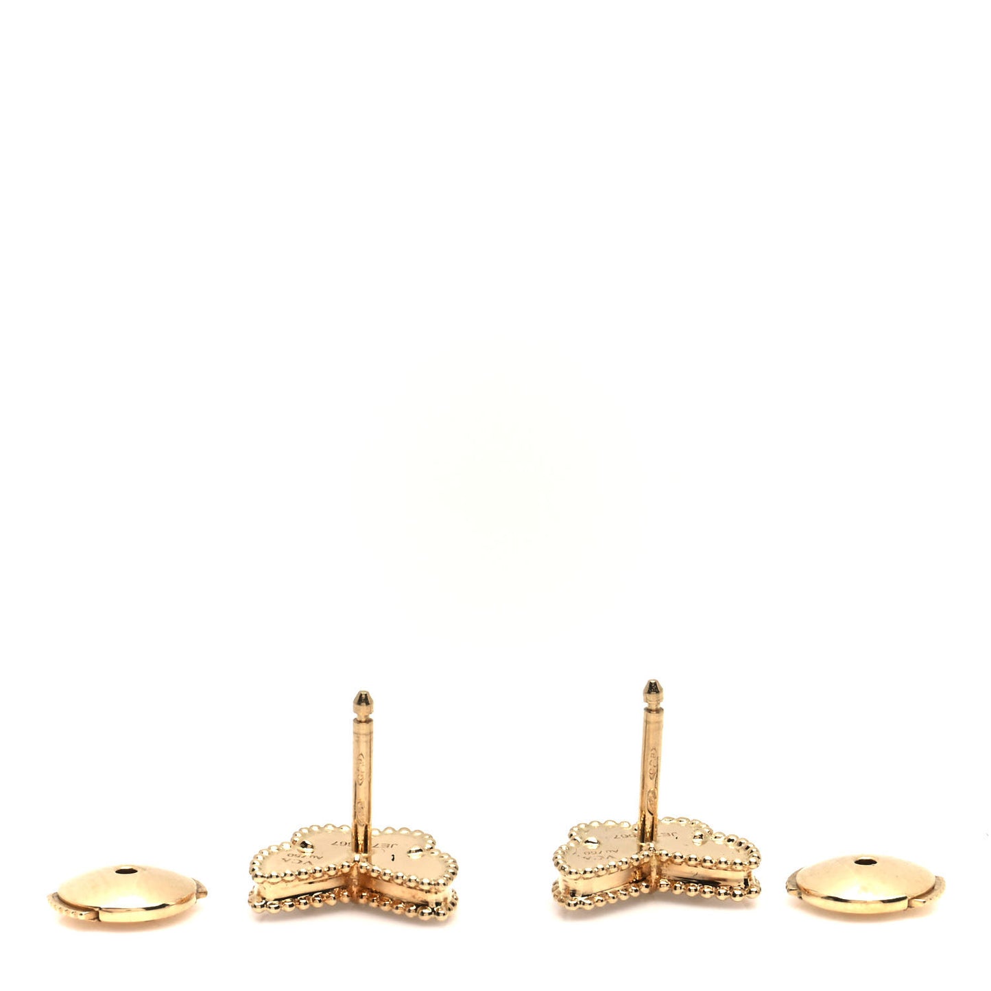 18K Yellow Gold Mother of Pearl Sweet Alhambra Butterfly Earrings
