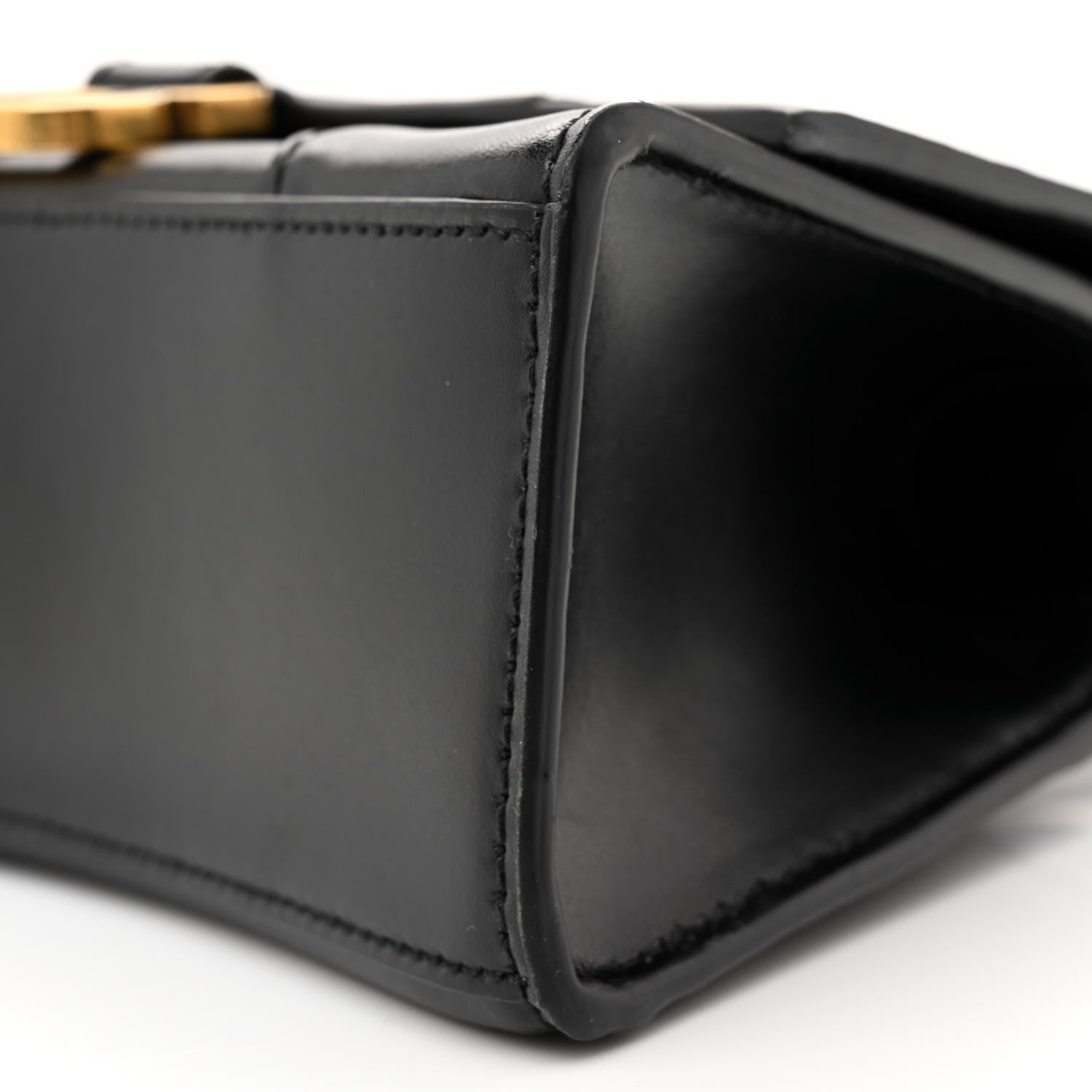 Balenciaga Shiny Box Calfskin Hourglass Top Handle Bag XS Black 11 of 13