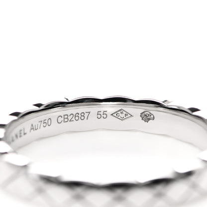 Chanel 18K White Gold Mini Coco Crush Ring 55 7.25 5 of 6