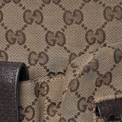 Gucci Monogram Web Medium Double Pocket Messenger Bag Dark Brown 9 of 10