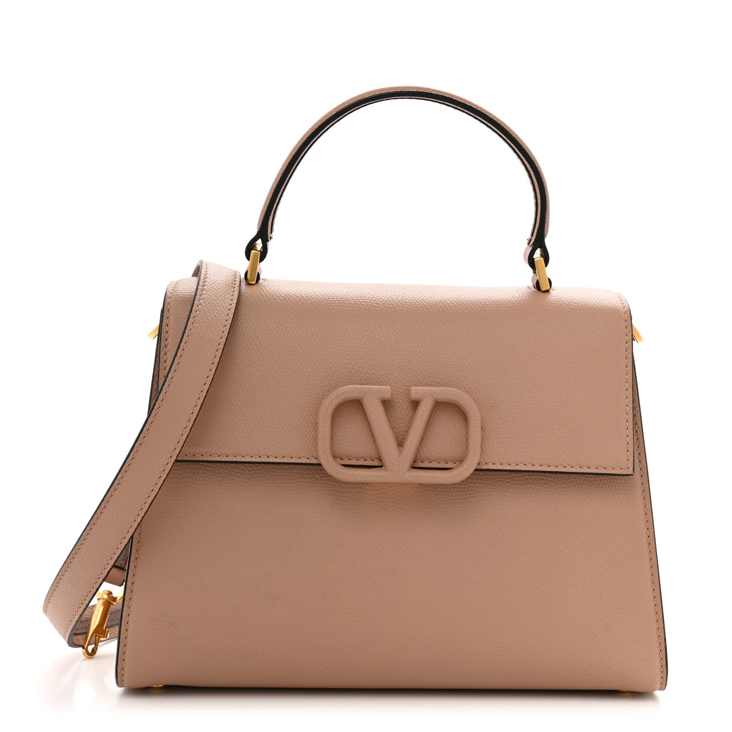Valentino Garavani Grainy Calfskin Small VSling Top Handle Bag Poudre 1 of 11