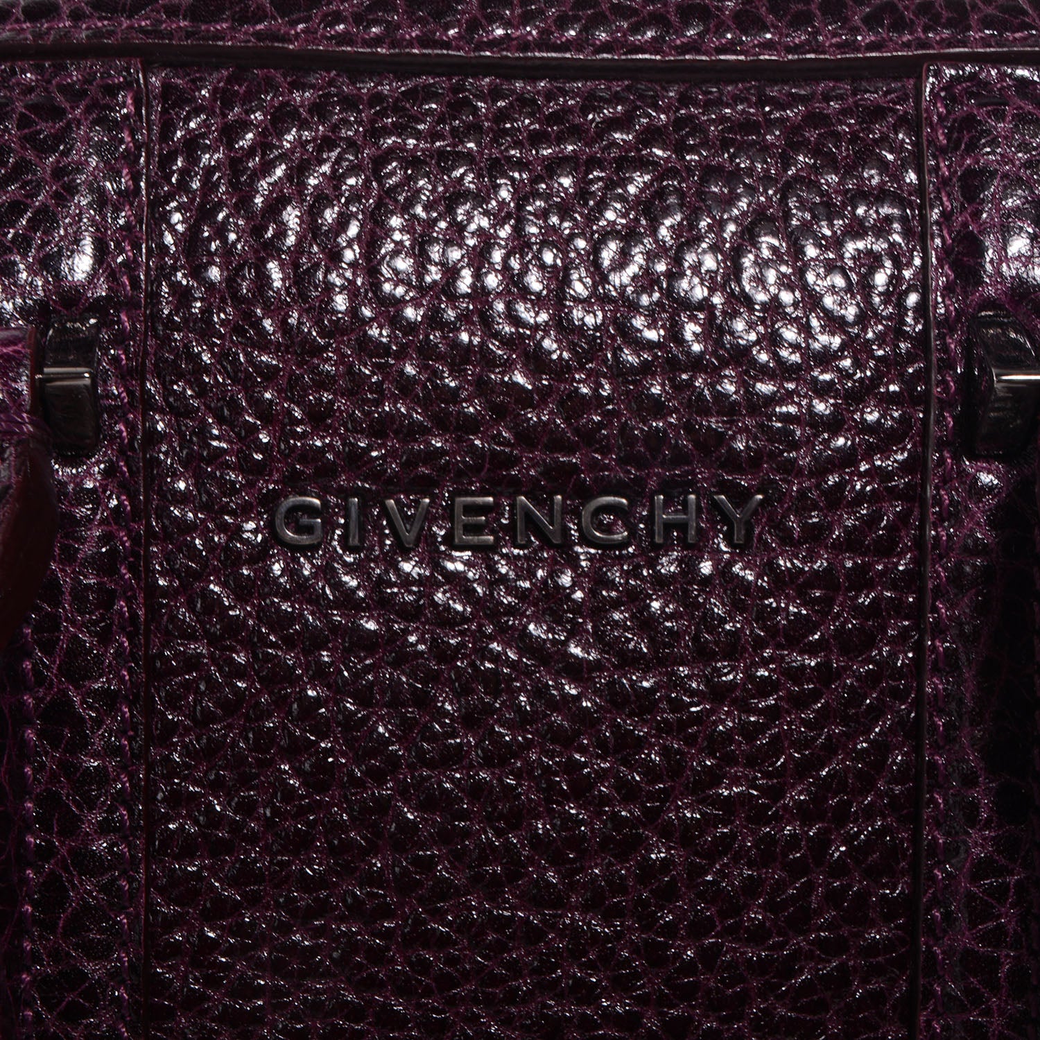 Givenchy Glazed Pebbled Calfskin Mini Lucrezia Aubergine 6 of 10