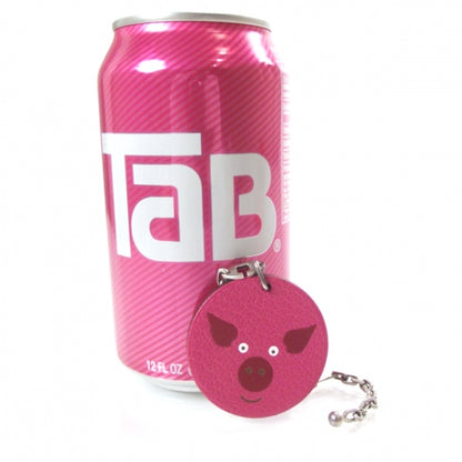 Hermes Chevre Mysore Pig Key Chain Pink Rose Shocking 2 of 4