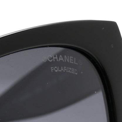 Chanel Acetate Polarized Square CC Sunglasses 5380 Black 7 of 8