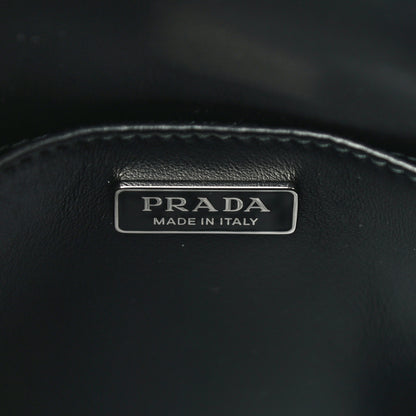 Prada Spazzolato Cleo Flap Shoulder Bag Black 6 of 10