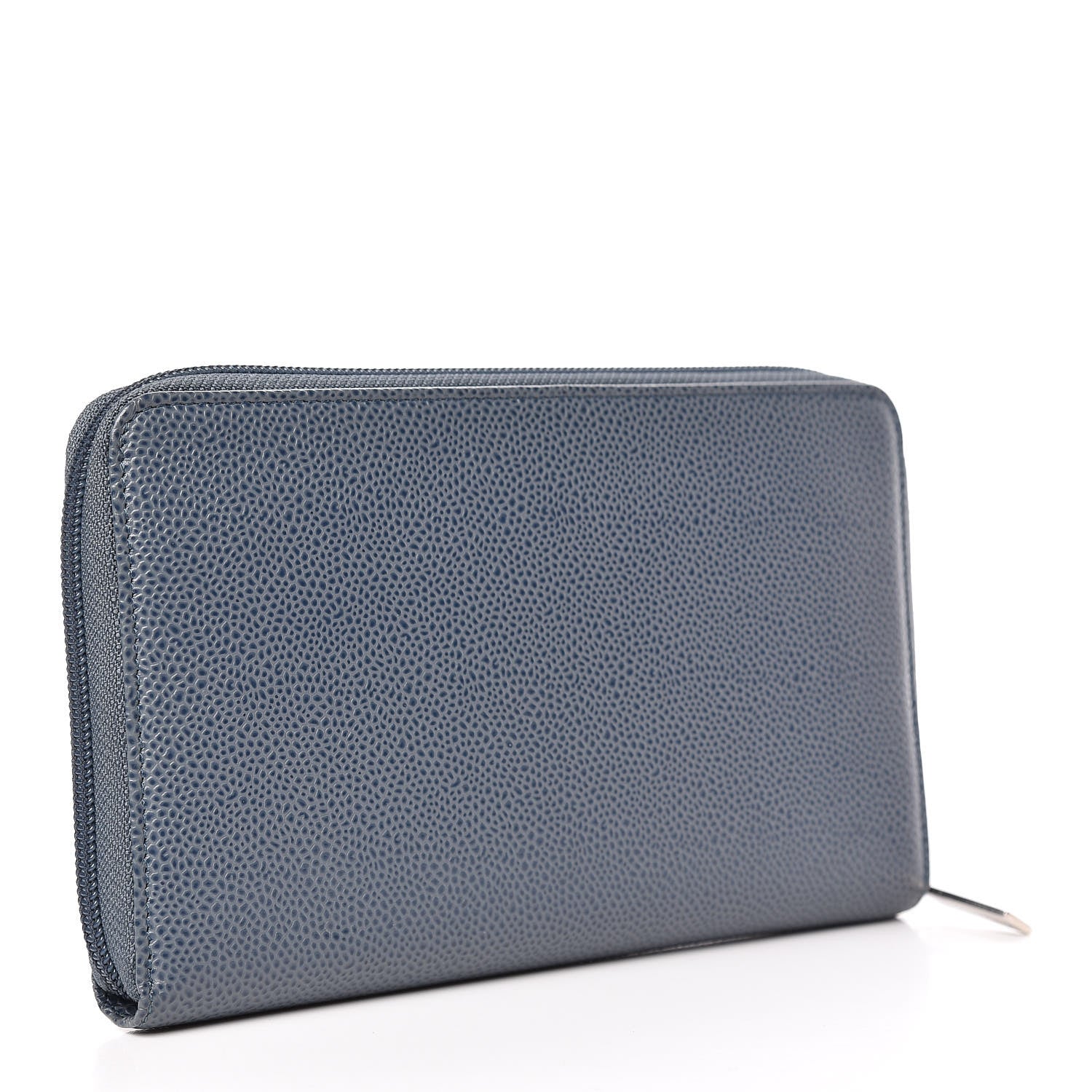 Chanel Caviar Large CC Timeless Zip Around Organizer Wallet Blue 3 of 9