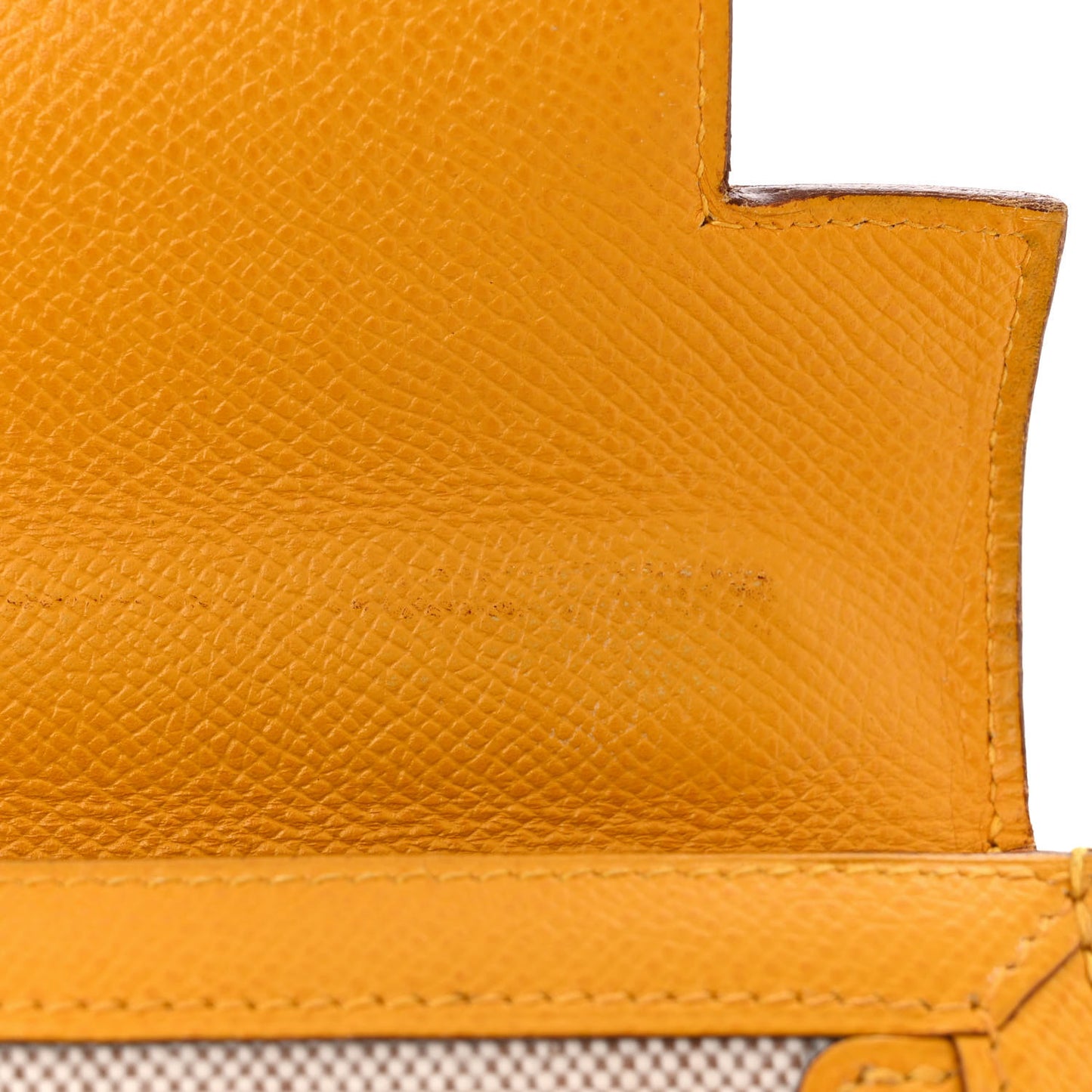 Toile H Epsom Kelly Sellier 28 Ecru Jaune Sable