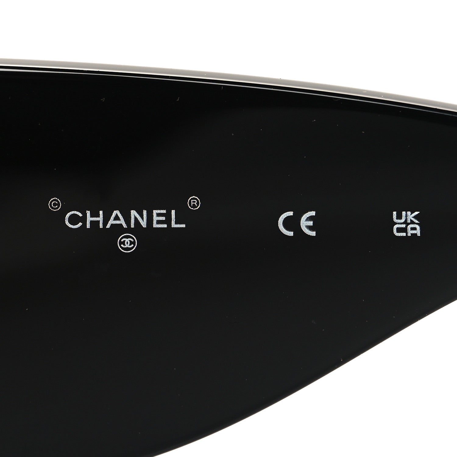 Chanel Acetate CC Logo Square Sunglasses 71628 Black White 5 of 7