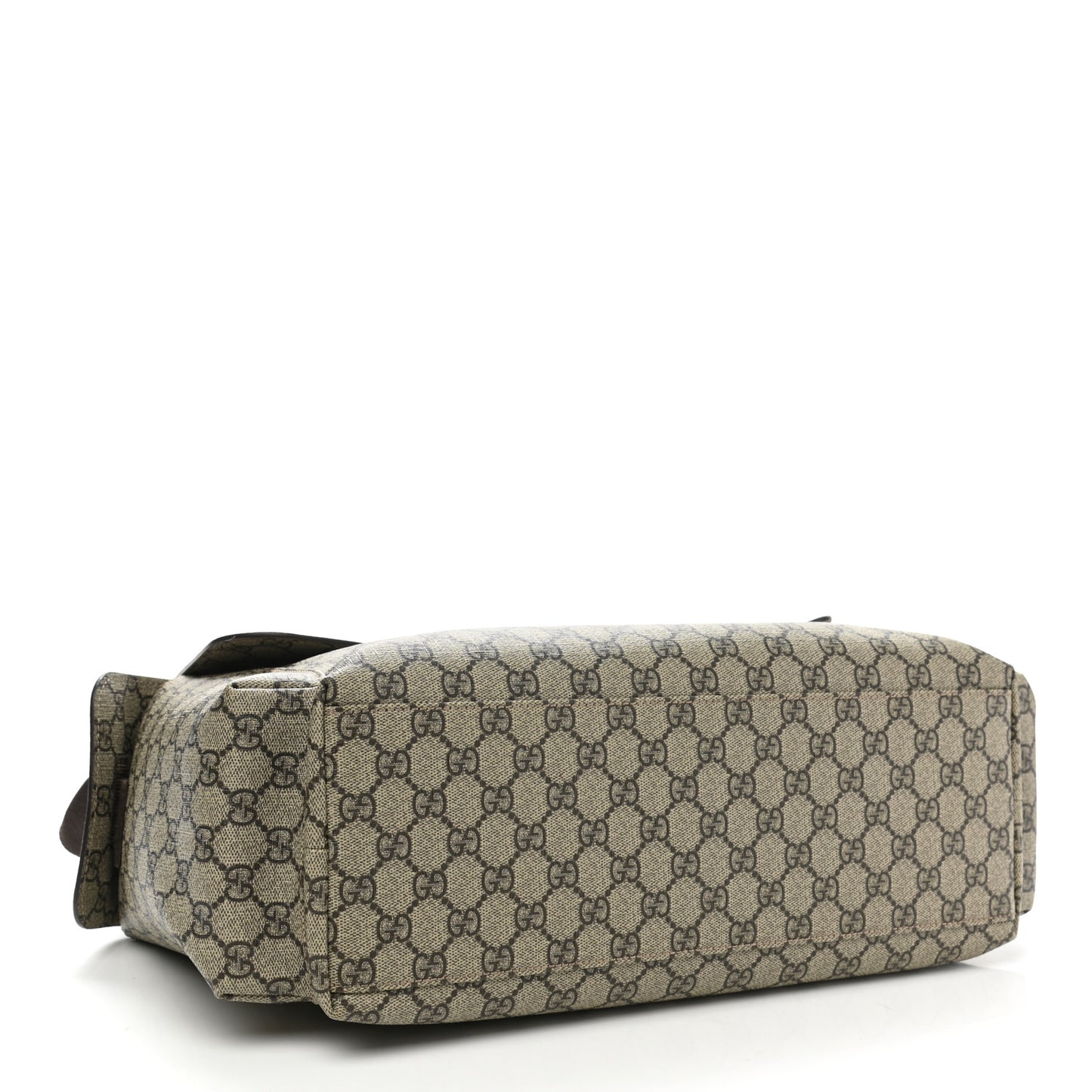 GG Plus Monogram Messenger Diaper Bag Dark Brown