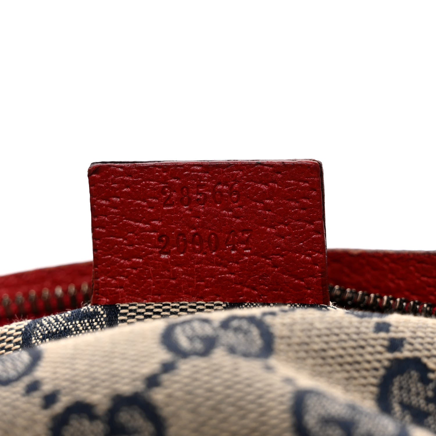 Gucci GG Monogram Web Double Pocket Belt Bag Navy Red 6 of 9