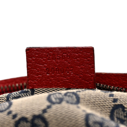 Gucci GG Monogram Web Double Pocket Belt Bag Navy Red 6 of 9