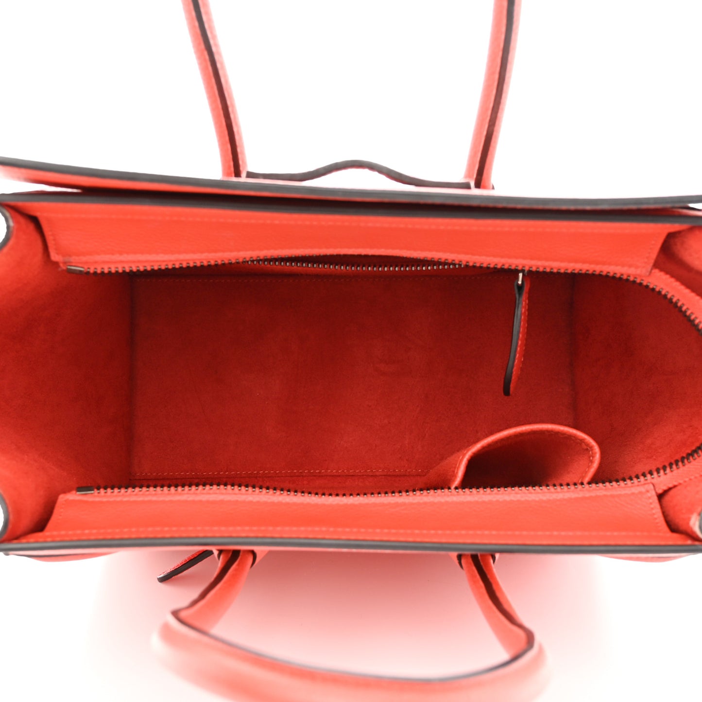 Drummed Calfskin Micro Luggage Vermillion