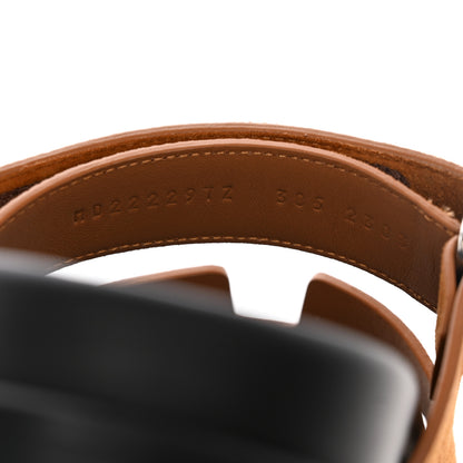 Hermes Suede Goatskin Womens Chypre Sandals 38.5 Naturel 8 of 9