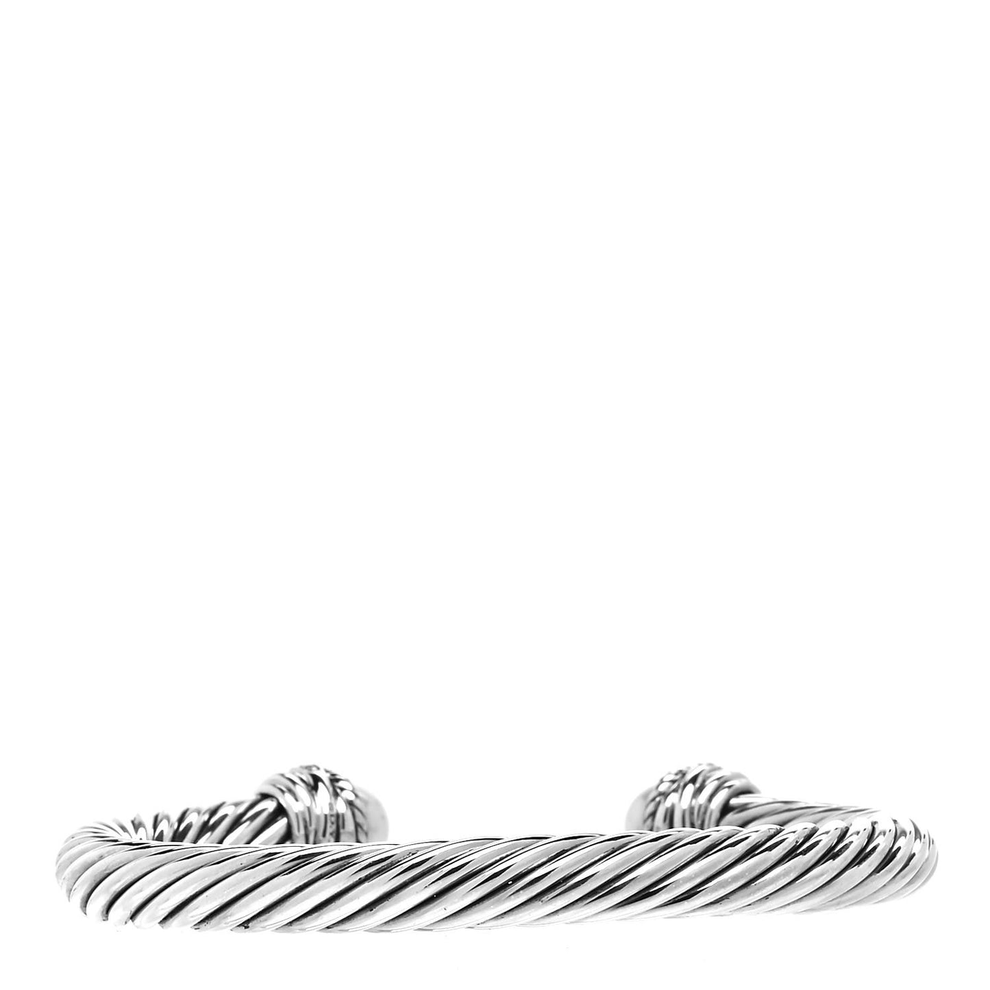 Sterling Silver Diamond Pearl 7mm Crossover Bracelet