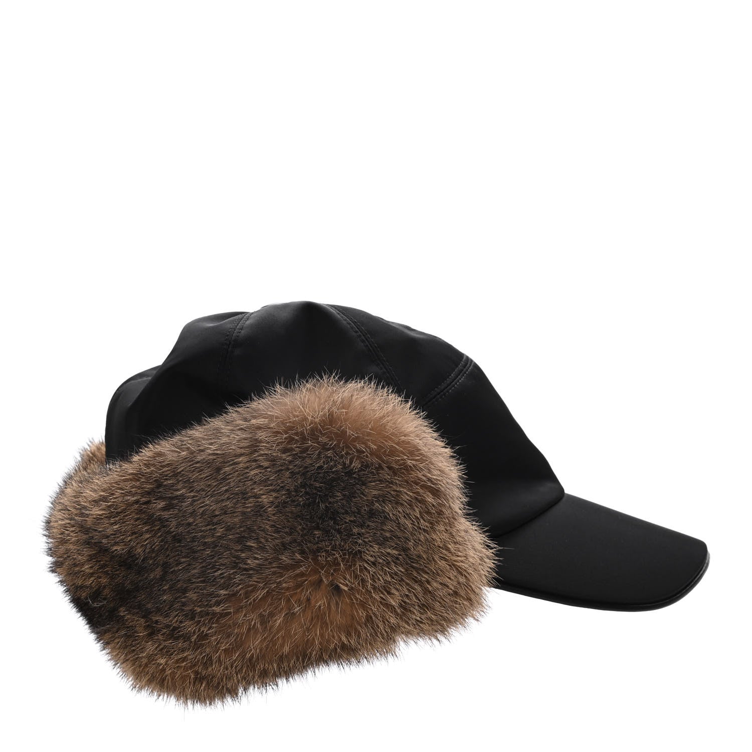 Louis Vuitton Nylon Rabbit Fur Wilderness Chapka Hat 59 Natural 5 of 10