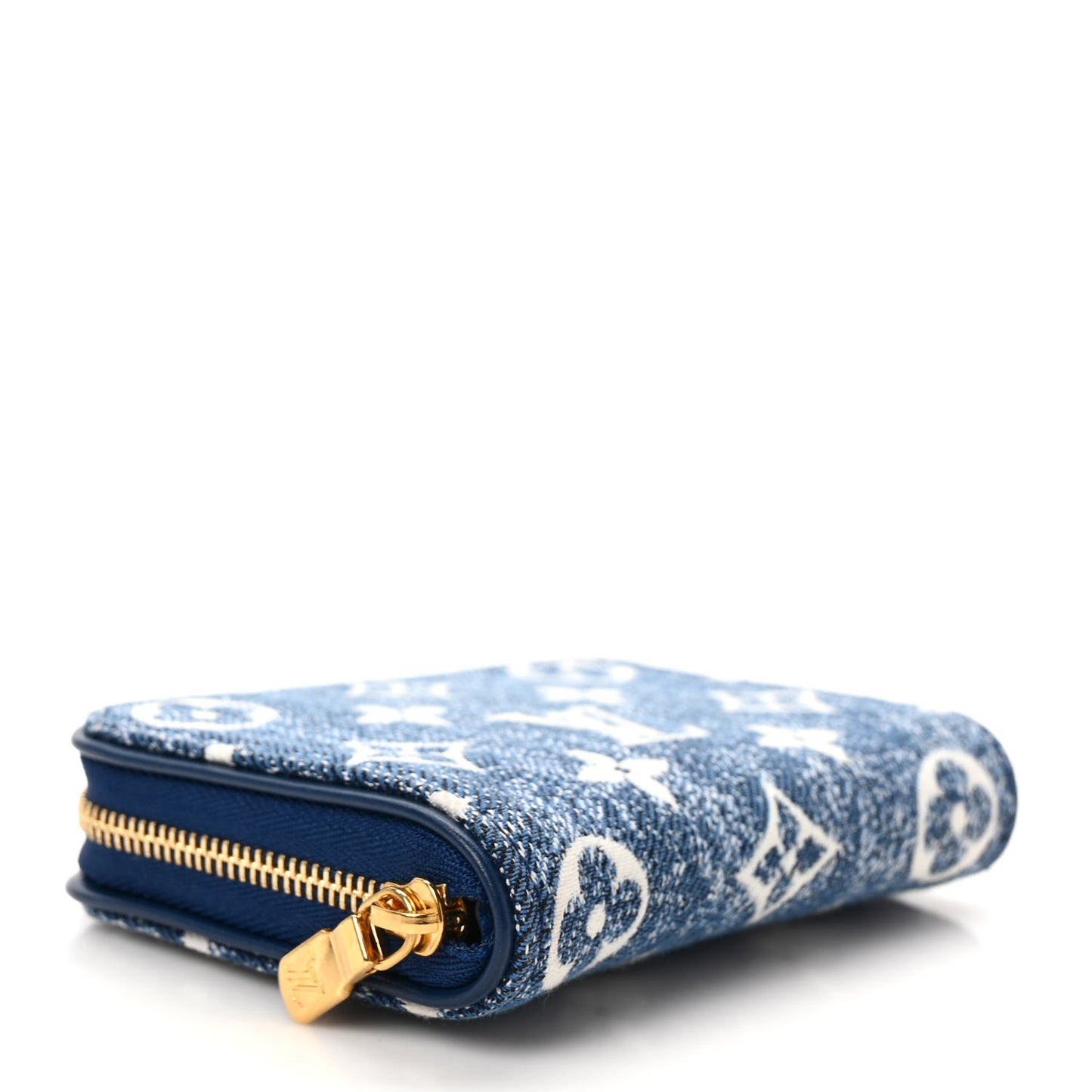 Denim Monogram Jacquard Zippy Coin Purse Bleu