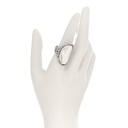 John Hardy Sterling Silver Palu Hammered Saddle Ring 54 7 2 of 4