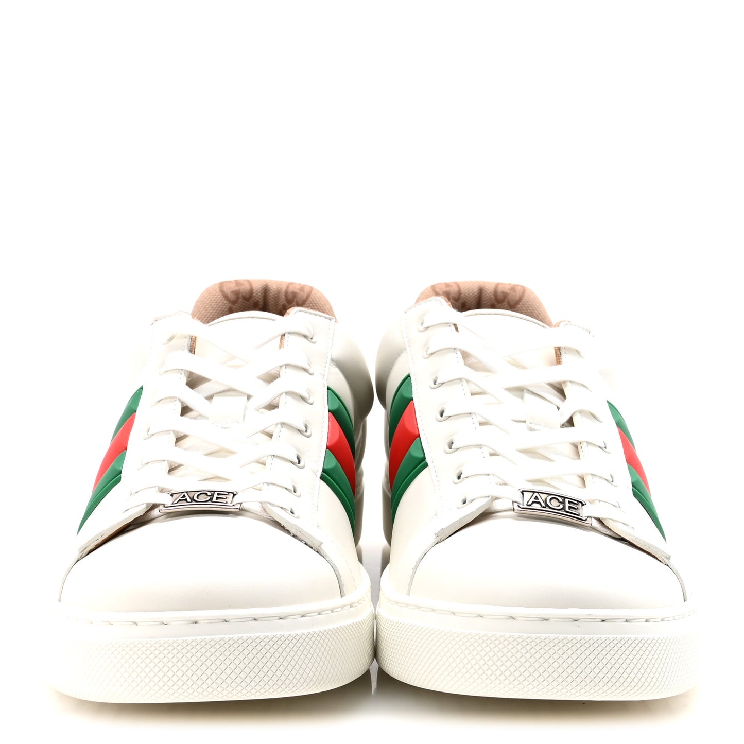Ultralight Plume Calfskin Rubber Web Mens New Ace Sneakers 11 Green White Red