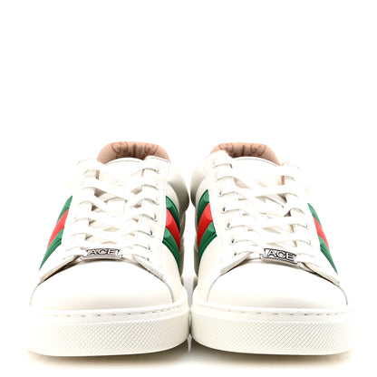 Gucci Ultralight Plume Calfskin Rubber Web Mens New Ace Sneakers 11 Green White Red 3 of 9