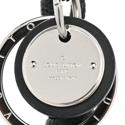 Louis Vuitton Palladium Damier Graphite Rope Bag Charm Key Holder 3 of 4