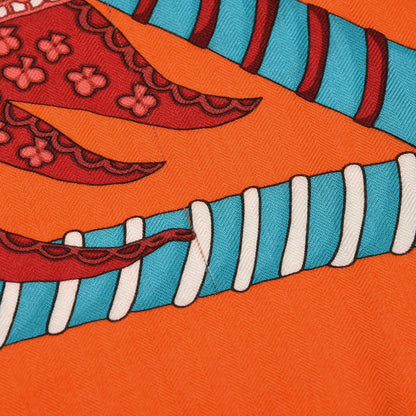 Hermes Cashmere Silk Etendards et Bannieres Shawl 140 6 of 7