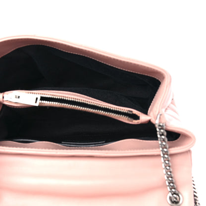 Saint Laurent Calfskin Y Quilted Monogram Small Loulou Chain Satchel Rose Antic 5 of 14