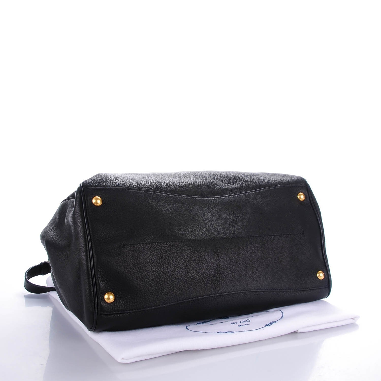 Prada Cervo Double Zip Satchel Nero Black 4 of 7