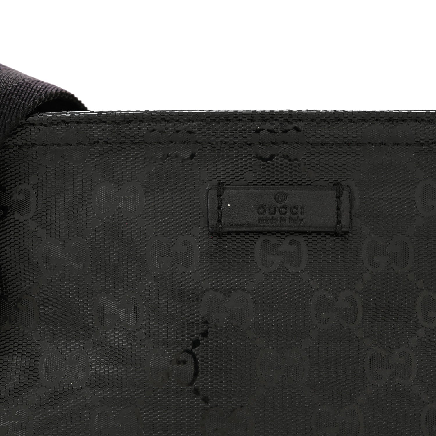 Gucci Imprime Monogram Small Flat Messenger Bag Black 12 of 13