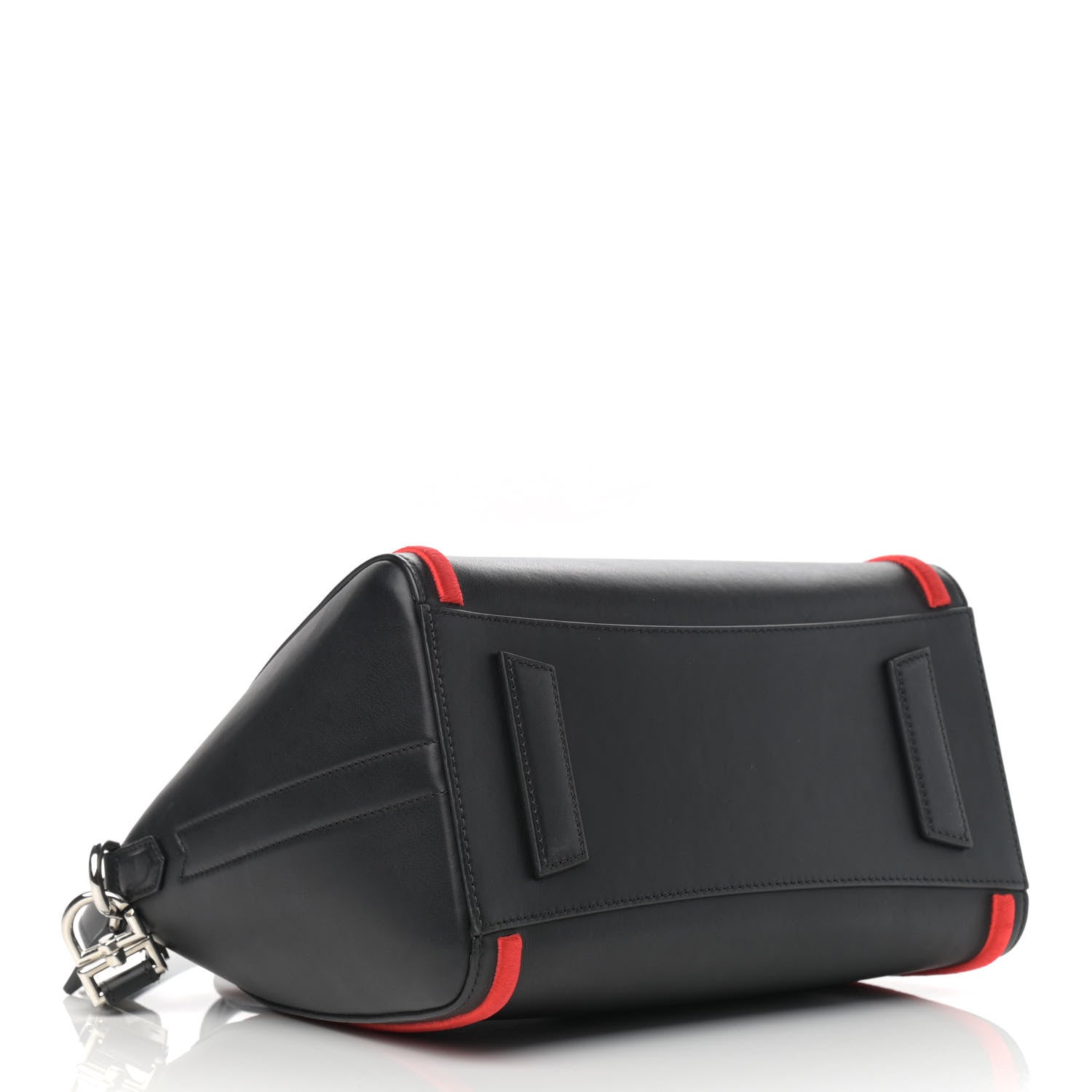 Givenchy Calfskin Small Embroidered Frame Antigona Black Red 4 of 11