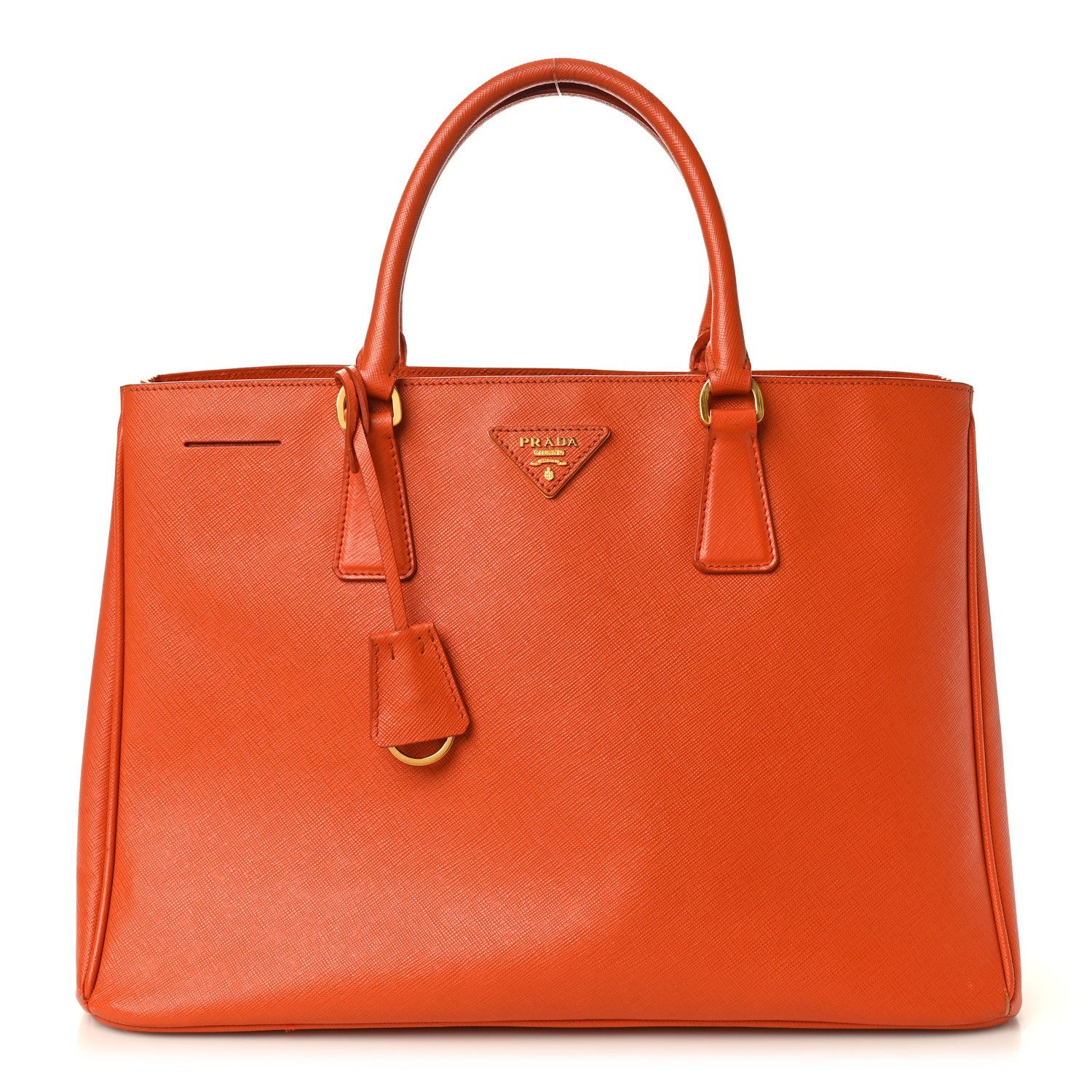 Prada Saffiano Lux Large Tote Papaya 1 of 14