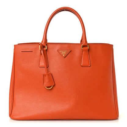 Prada Saffiano Lux Large Tote Papaya 1 of 14