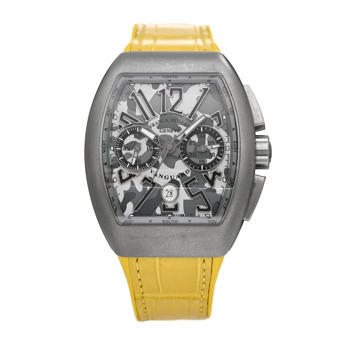 Titanium Alligator 45mm Vanguard Chronograph Camo Automatic Watch Yellow V45CCDT