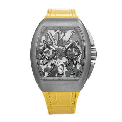 Franck Muller Titanium Alligator 45mm Vanguard Chronograph Camo Automatic Watch Yellow V45CCDT 1 of 5