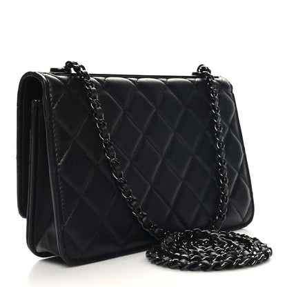 Chanel Lambskin Quilted Trendy CC Wallet On Chain WOC So Black 3 of 12